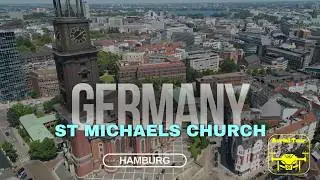 Aerial Drone Views of St. Michael's Church, Hamburg with Chill Lounge Music
