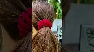 Зажим для волос Птичье гнездо бордовый