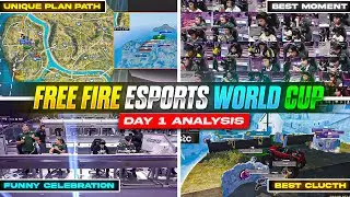 FREE FIRE ESPORTS WORLD CUP - DAY 1 ANALYSIS !! | ESPORTS WORLD CUP FREE FIRE | DAY 1 BEST MOMENTS