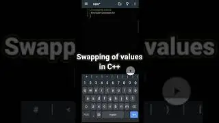 Swapping of values in C++ programming language#programming #shorts