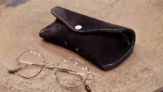 ［Leather Craft］Making a Leather Glasses case//高級感あるオーダーメイドの眼鏡ケースを作る