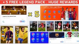 5 Free Legend Packs || Festive Season Campaign All Free Rewards In Pes 2021 Mobile
