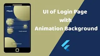 UI of Login Page with Animation Background  Flutter