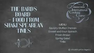 The Bard's Board | International Cookery Course with Vincent Price