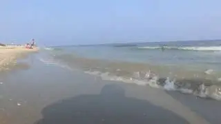 Бердянская коса. Азовское море в солнечный летний день.