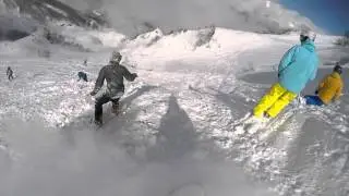 Сноуборд Красная Поляна. Роза Хутор. Snowboarding Rosa Khutor Powder Day