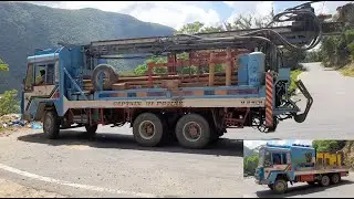 BoreWell Truck in Dangerous Hairpin Bend Hills
