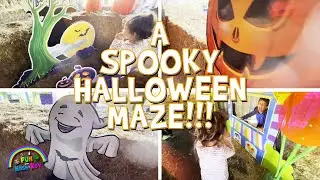 Nash & Rev Play In A Spooky Halloween Maze!!!  For Kids!!!