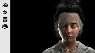 3D Portrait Timelapse | Blender + Octane + Daz + Marvelous
