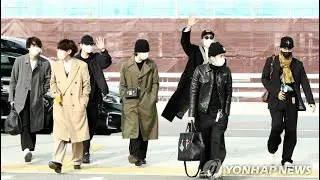 BTS flying to LA from Incheon Airport /safe journey #btsvideos #safeflight