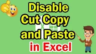 Disable Cut Copy and Paste in Ms Excel || MS Excel Training