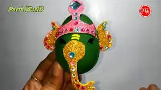 Eco Friendly Ganesha Making || Make Ganpati idol || Ganesha Idol Making with Kinder Joy Murti Making