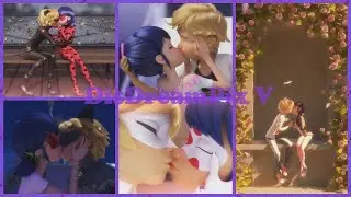 All kisses (or almost kisses) of Marinette (LadyBug) and Adrien (Cat Noir) from season 1 to 5