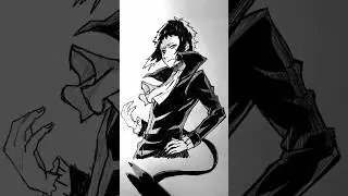 Рисую быстро Рюноске Акутагаву #anime #drawing
