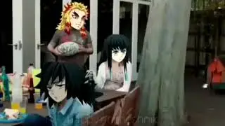 Танджиро даёт всем пощёчину , хех шалун)😏