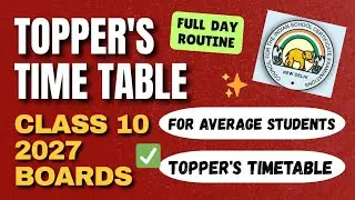Topper's Time Table ✨️ For ICSE Class 10 Board Exams 2027
