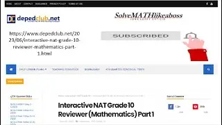 2023 GRADE 10 NAT REVIEWER | MATHEMATICS | TAGALOG