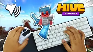 KEYBOARD AND MOUSE HANDCAM ASMR!! (Hive Skywars)