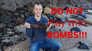 Metal Detecting UK, Playing With Bombs On Boom Beach!