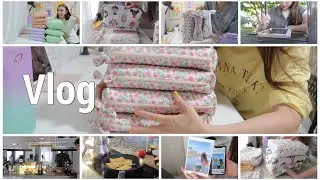 vlog | yeni çantalar dikiyorum, paket açılımı, kendimle vakit geçirmek