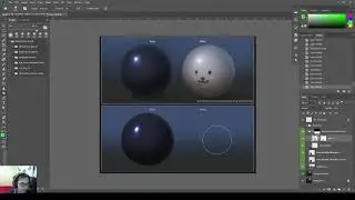 DPaint1-7 "Burn" to darken bottom part, Gaussian Blur shadow, Polishing up Black Ball