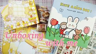UNBOXING Cute Memo Set and Sticker Box #unboxing #infeelME mini #stationeryhaul