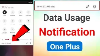 Data Usage Notification Oneplus || Data Usage Notification