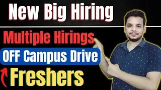 OFF Campus Drive For 2024 , 2023 , 2022 , 2021 Batch Hiring | Latest Fresher Jobs | Direct Job