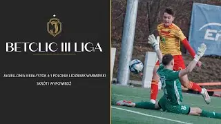 [BETCLIC 3.LIGA] Jagiellonia II Białystok 4:1 Polonia Lidzbark Warmiński. Skrót i wypowiedź.