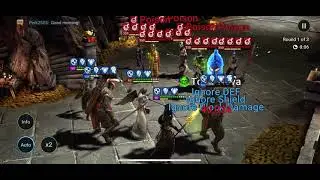 Raid:Shadow Legends- full auto dragon stages 23, 25 poison explosion team, featuring Zavia