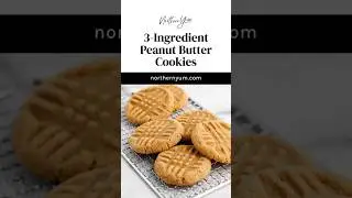 Easy 3 Ingredient Peanut Butter Cookies - Delicious and Gluten Free! #shorts #cookies #glutenfree