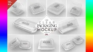 Mock-ups: 06 Clear Container Packaging Mockups