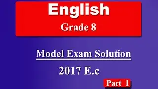Grade 8 English mode Examination 2025