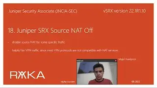 18. Juniper SRX Source NAT Off