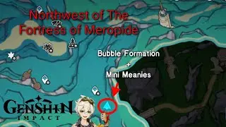 Bubble Formation + Mini Meanies Puzzle Near Liffey Region, Fontaine waypoint | Genshin Impact