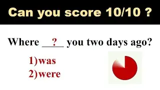English Grammar Test | was,were | Grammar Quiz | Verbs|Check your grammar knowledge