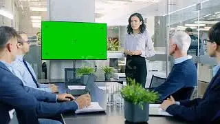 Green Screen Effected TV for meeting within many people.