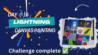 Electrifying Night: The Final Masterpiece of the 16 Days Canvas Challenge
