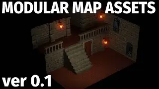 3D  Modular Low Poly Map Assets - ver 0.1