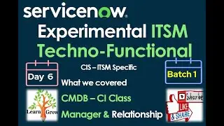 ITSM Batch 1 | Day 6 | CMDB- CI Class Manager - Relationship 