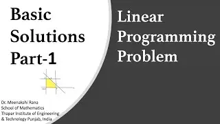 Basic Solutions |Part 1| Linear Programming Problem- Basic /Feasible Solutions