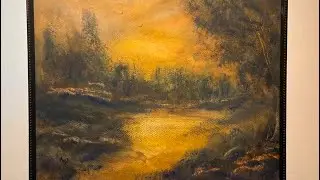 Tonalism style Watercolor & Gouache Painting