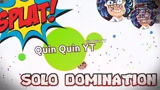Agar.io - 'I AM DOMINATING!' SOLO Destroying teams...