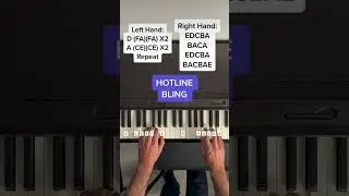 Billie Eilish - Hotline Bling (Piano Tutorial With Letter Notes)