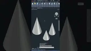 AutoCAD 3D, 3D modeling, cone with 3P 2P 