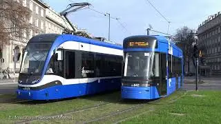 Tramwaje MPK Kraków na pl. Centralnym, 1.11.2022