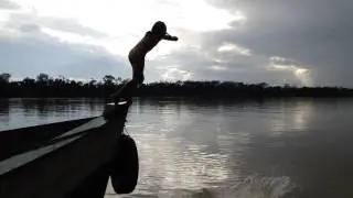 CHILDREN BATHING IN THE COPEA RIVER - AMAZON