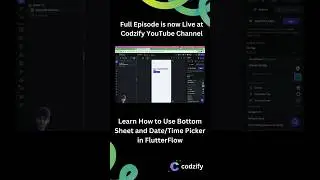 Learn how to use Bottom Sheet and  Date/Time Picker in FlutterFlow - FlutterFlow Shorts