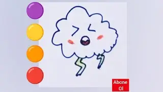 Şimşek çakan bulut çizimi ☁️ bulut çizimi Sevimli cizimler