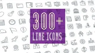 Line Icons Pack 300 Animated Line Icons - After Effects Template